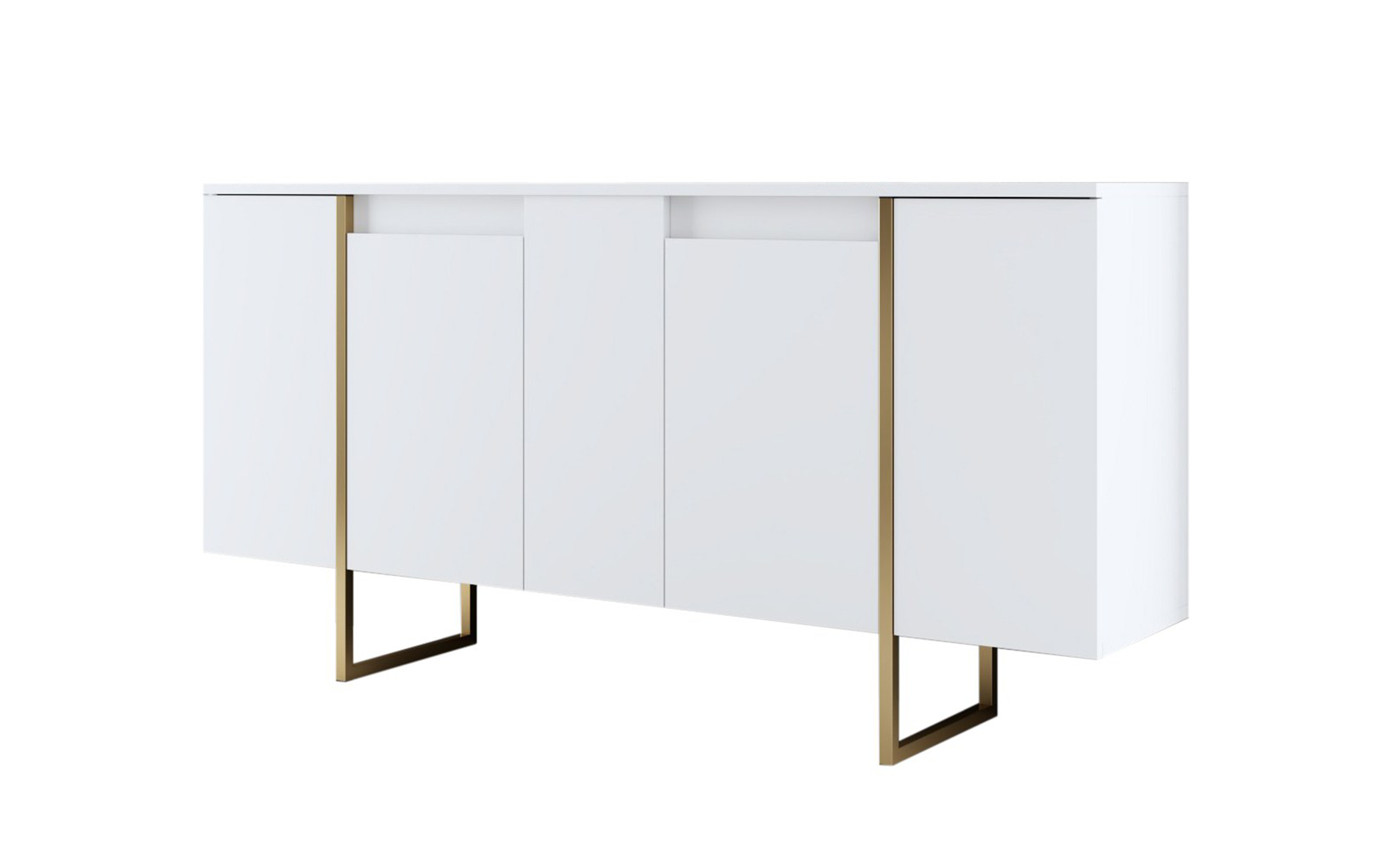 Modul TV Larso M, alb + auriu  6